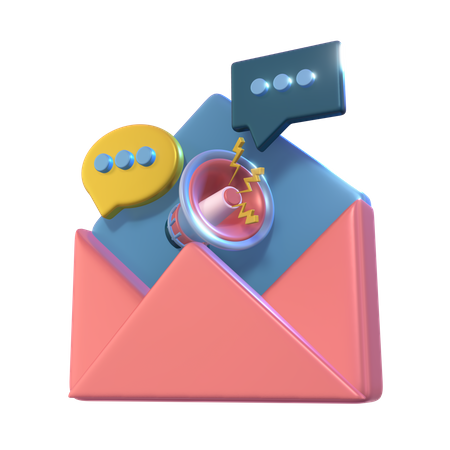 Mail Marketing  3D Icon