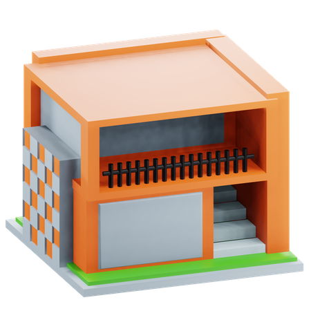 Maison minimaliste  3D Icon