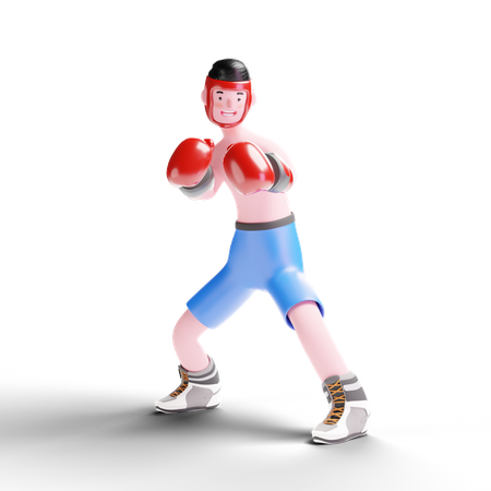 Male Boxer  3D Illustration