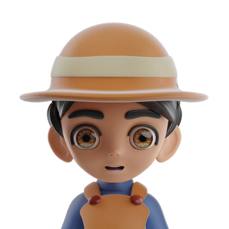 Male Farmer  3D Icon