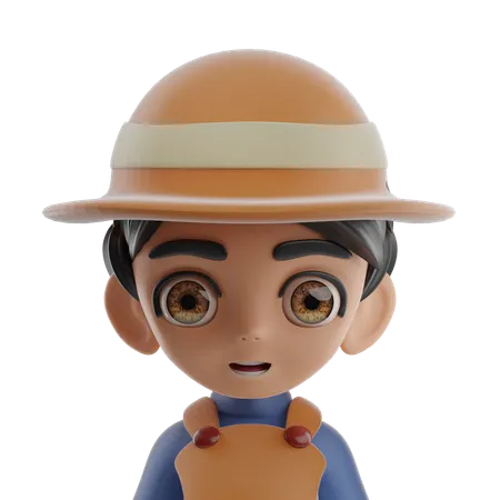 Male Farmer  3D Icon