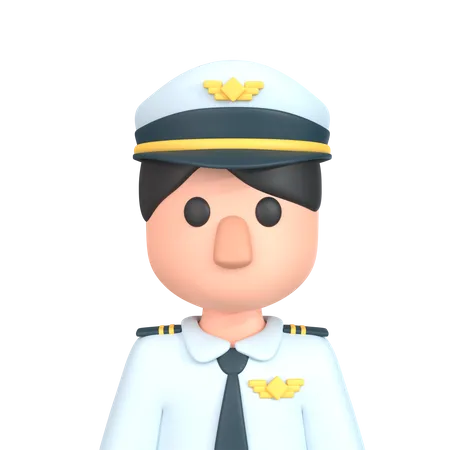 Male Pilot  3D Icon