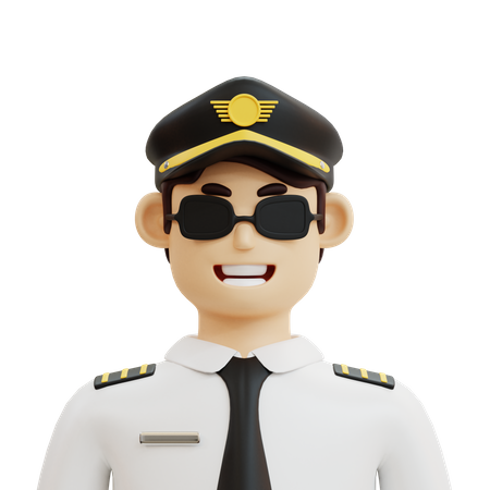 Male Pilot  3D Icon