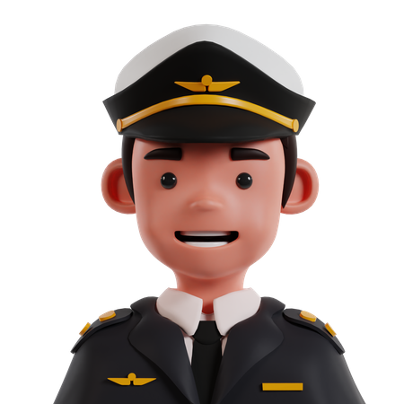 Male Pilot  3D Icon