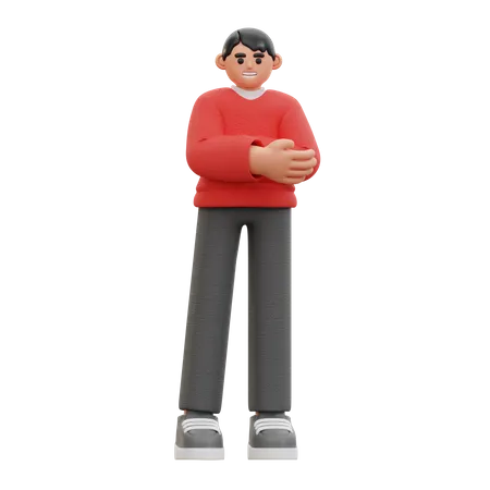 Man casual pose  3D Icon