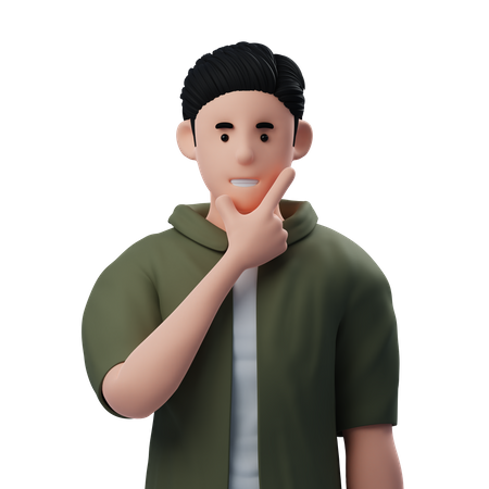 Man Handsome Pose  3D Illustration