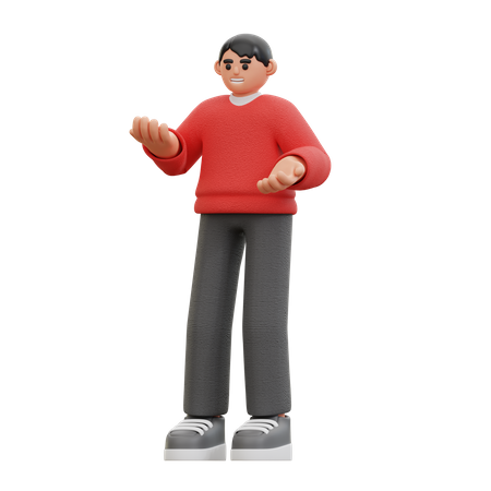 Man talking pose  3D Icon