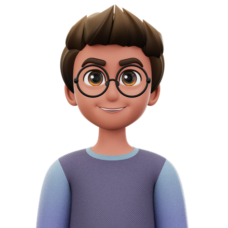 Man with Glasses  3D Icon