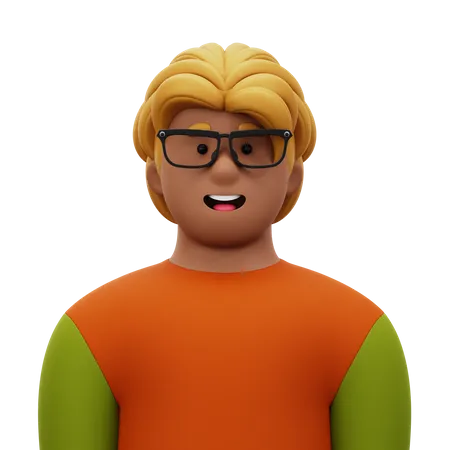 Man with Glasses  3D Icon