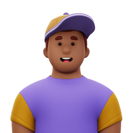 Man with Hat  3D Icon