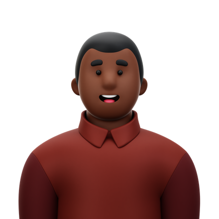 Man with Red Shirt  3D Icon