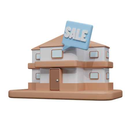 Mansion sale  3D Icon