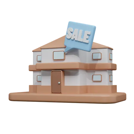 Mansion sale  3D Icon