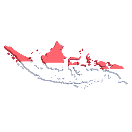 Mapa de indonesia  3D Icon