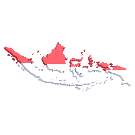 Mapa de indonesia  3D Icon