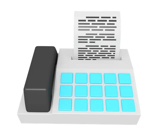 Maquina de fax  3D Icon