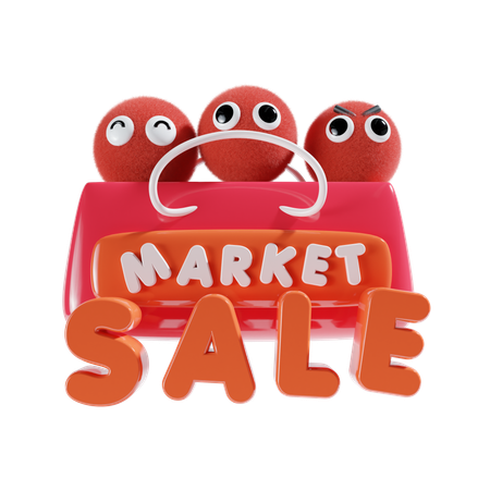 Market Sale  3D Icon