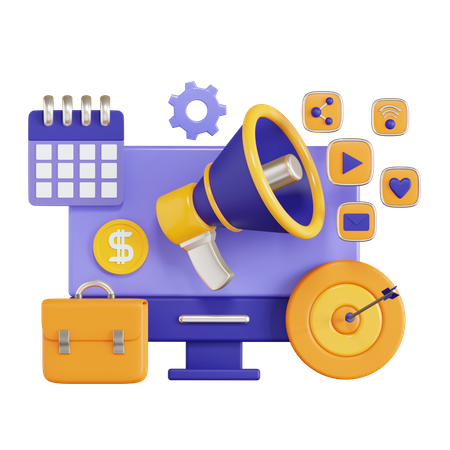 Marketing Campaign Business  3D Icon