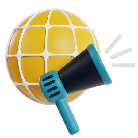 Marketing global  3D Icon