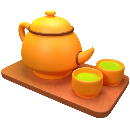 Matcha-Teekanne  3D Icon