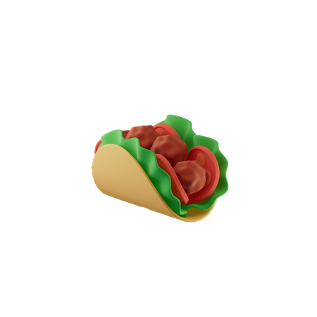 Maxican-Tacos  3D Icon