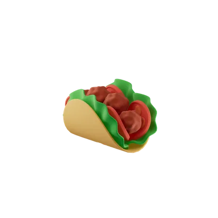 Maxican-Tacos  3D Icon