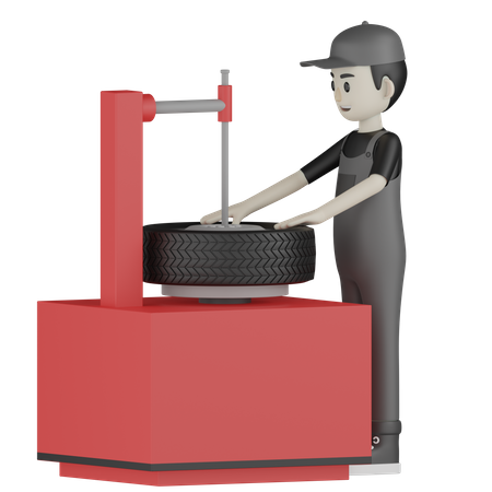 Mechanisches Unwuchtrad  3D Illustration