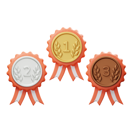 Medalha  3D Illustration