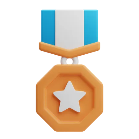 Medalha estrela  3D Icon