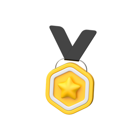 Medalla de oro  3D Icon