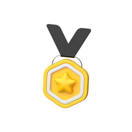 Medalla de oro  3D Icon