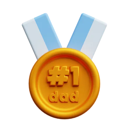 Medalla al mejor padre  3D Icon