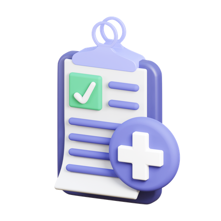 Medical report  3D Icon