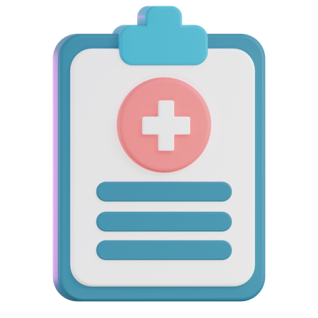 Medical Report  3D Icon