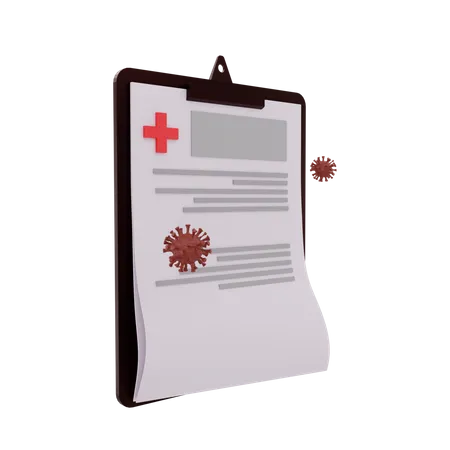 Medical report  3D Illustration