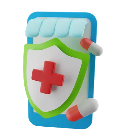 Medical shield  3D Illustration