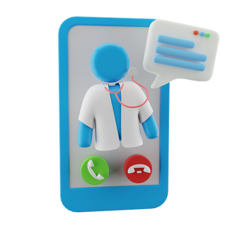 Medical Telephone  3D Illustration