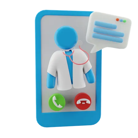 Medical Telephone  3D Illustration