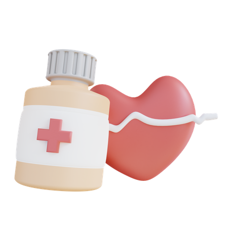 Medicina para el corazón  3D Icon