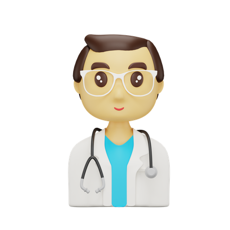 Médico Masculino  3D Icon