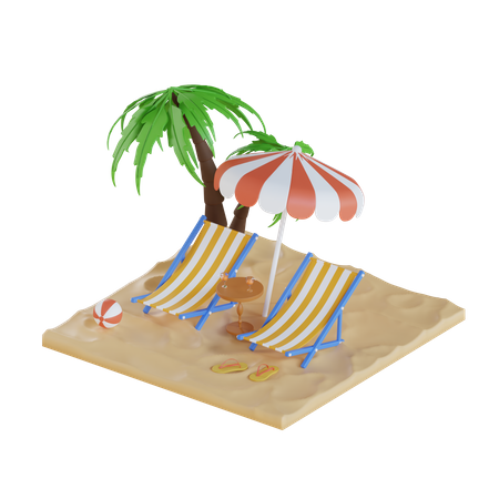 Strand  3D Illustration