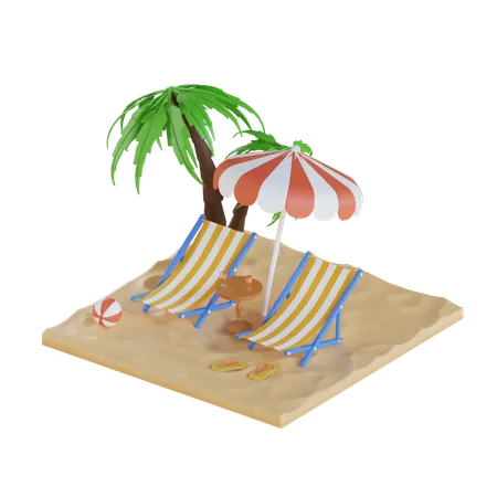 Strand  3D Illustration