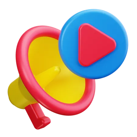 Mégaphone  3D Icon