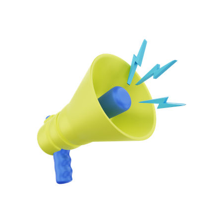 Megaphone advertisement  3D Illustration