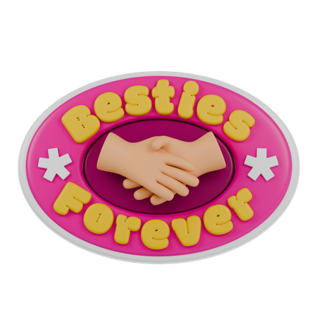 Mejores amigas para siempre  3D Sticker