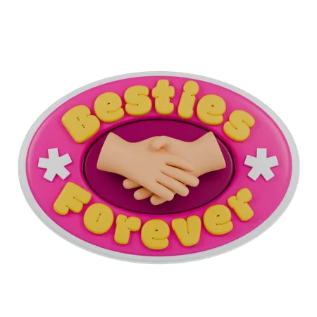 Mejores amigas para siempre  3D Sticker