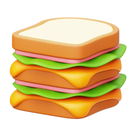 Melt Cheese Overload Sandwich  3D Icon