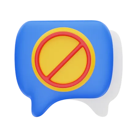 Bloquear mensagem  3D Icon