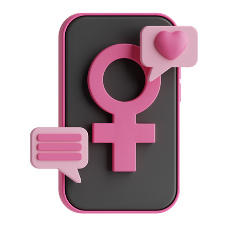 Mensaje del día de la mujer  3D Icon