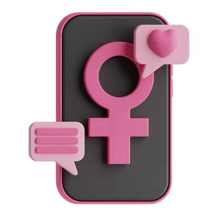 Mensaje del día de la mujer  3D Icon